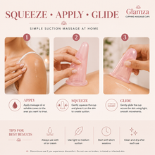 Load image into Gallery viewer, Glamza Cupping Massage Cups – Silicone Face &amp; Body Massage Cups