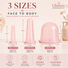 Load image into Gallery viewer, Glamza Cupping Massage Cups – Silicone Face &amp; Body Massage Cups