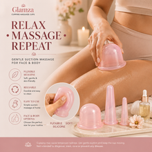 Load image into Gallery viewer, Glamza Cupping Massage Cups – Silicone Face &amp; Body Massage Cups