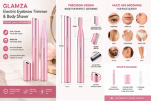 Load image into Gallery viewer, Glamza Electric Eyebrow Trimmer and Body Shaver