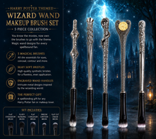 Load image into Gallery viewer, Harry Potter Inspired Makeup Brush Sets 5pc or 10pc - 3 Designs