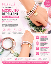Load image into Gallery viewer, Glamza “Deet Free” Mosquito Repellent Bracelets