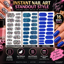 Load image into Gallery viewer, 3 Packs of 3D Nail Foil Wraps – 16 Pack Heat-Activated Self-Adhesive Nail Art Stickers