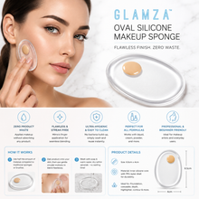 Load image into Gallery viewer, Glamza Oval Silicone Makeup Sponge – Flawless Application, Zero Product Waste | FREE UK Delivery