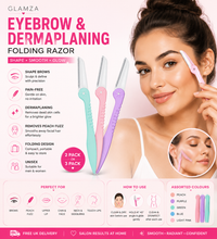 Load image into Gallery viewer, Glamza Eyebrow Shaper &amp; Dermaplaning Portable Razor Tool – Safe &amp; Painless