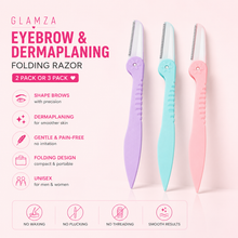 Load image into Gallery viewer, Glamza Eyebrow Shaper &amp; Dermaplaning Portable Razor Tool – Safe &amp; Painless