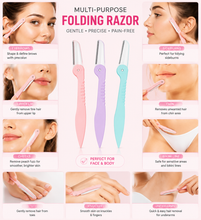 Load image into Gallery viewer, Glamza Eyebrow Shaper &amp; Dermaplaning Portable Razor Tool – Safe &amp; Painless