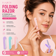 Load image into Gallery viewer, Glamza Eyebrow Shaper &amp; Dermaplaning Portable Razor Tool – Safe &amp; Painless