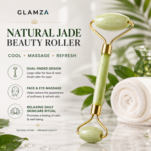 Load image into Gallery viewer, Glamza Jade Roller &amp; Gua Sha Facial Massage Kit – Natural Beauty Skincare Set