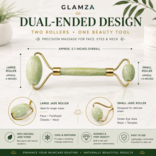 Load image into Gallery viewer, Glamza Jade Roller &amp; Gua Sha Facial Massage Kit – Natural Beauty Skincare Set