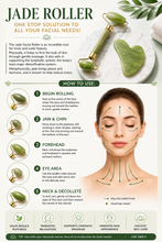 Load image into Gallery viewer, Glamza Jade Roller &amp; Gua Sha Facial Massage Kit – Natural Beauty Skincare Set