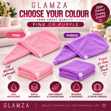 Load image into Gallery viewer, Glamza Microfibre Rapid Dry Hair Towel - Short Hair