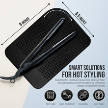 Load image into Gallery viewer, Glamza Hair Straightener Silicone Heat Mat – Heat Protection &amp; Easy Storage | Free UK Delivery
