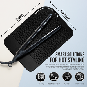 Glamza Hair Straightener Silicone Heat Mat – Heat Protection & Easy Storage | Free UK Delivery