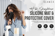 Load image into Gallery viewer, Glamza Hair Straightener Silicone Heat Mat – Heat Protection &amp; Easy Storage | Free UK Delivery