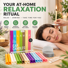 Load image into Gallery viewer, Glamza 16 Premium Ear Candles with Ear Protection Discs – Home Relaxation Set