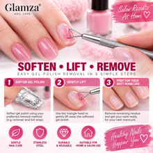 Load image into Gallery viewer, Glamza Gel Polish Nail Scraper Tool – Stainless Steel Triangle Head Gel Remover – 12.7cm
