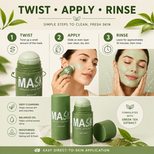 Load image into Gallery viewer, Green Tea Mask Stick – Deep Cleansing &amp; Moisturising Face Mask – 40g