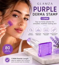 Load image into Gallery viewer, Glamza Purple Derma Stamp 1.0mm – Professional Microneedling Tool for Acne Scars, Wrinkles &amp; Skin Rejuvenation