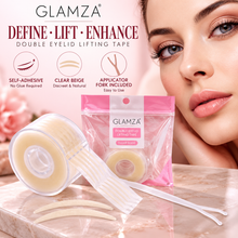 Load image into Gallery viewer, Glamza Double Eyelid Lifting Tape – Self-Adhesive Clear Beige Eyelid Strips with Applicator Fork