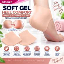 Load image into Gallery viewer, Soft Gel Silicone Heel Protectors – Pain Relief, Anti-Crack &amp; Callus Softening – Free UK Delivery