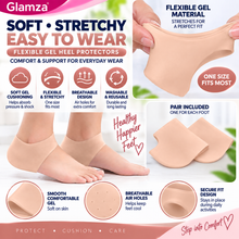 Load image into Gallery viewer, Soft Gel Silicone Heel Protectors – Pain Relief, Anti-Crack &amp; Callus Softening – Free UK Delivery