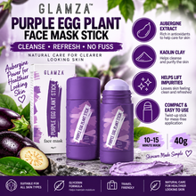 Load image into Gallery viewer, Glamza Aubergine Face Mask Skin Stick – 40g Purifying Clay Masks