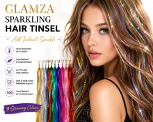 Load image into Gallery viewer, Glamza Sparkling Hair Tinsel - 9 Bright Colours to Choose From!