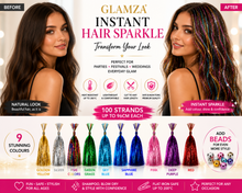 Load image into Gallery viewer, Glamza Sparkling Hair Tinsel - 9 Bright Colours to Choose From!