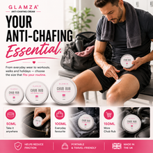 Load image into Gallery viewer, Glamza Chub Rub Anti-Chafing Cream in 50ml, 100ml &amp; 150ml with Aloe Vera - Full Body Solution for Sports, Running, Hand and Feet