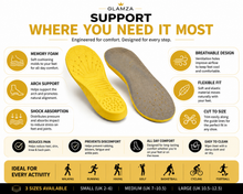 Load image into Gallery viewer, Glamza Memory Foam Insoles