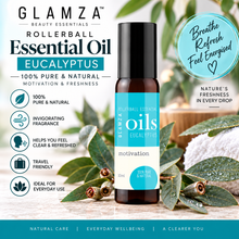 Load image into Gallery viewer, Glamza Rollerball Essential Oils 10ml – 100% Pure &amp; Natural Aromatherapy Oils