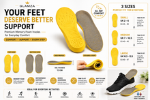 Load image into Gallery viewer, Glamza Memory Foam Insoles