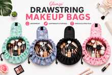 Load image into Gallery viewer, Glamza Drawstring Makeup Bags - 4 Colours