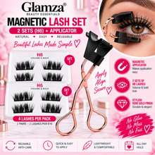 Load image into Gallery viewer, Glamza Magnetic Eyelash Applicator Tweezer in Rose Gold &amp; Optional Magnetic Eyelashes