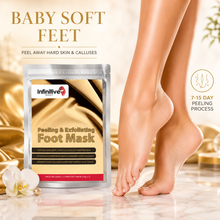 Load image into Gallery viewer, Infinitive Beauty Peeling &amp; Exfoliating Foot Masks | Removes Hard Skin, Calluses &amp; Dead Skin | 1 Pair Per Pack