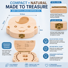 Load image into Gallery viewer, Baby Boys &amp; Girls Keepsake Tooth &amp; Lanugo Box – Wooden Baby Memory Box