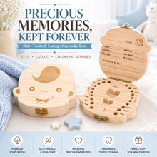 Load image into Gallery viewer, Baby Boys &amp; Girls Keepsake Tooth &amp; Lanugo Box – Wooden Baby Memory Box