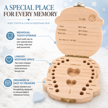 Load image into Gallery viewer, Baby Boys &amp; Girls Keepsake Tooth &amp; Lanugo Box – Wooden Baby Memory Box