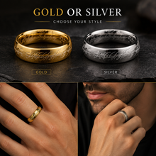 Load image into Gallery viewer, Inscribed Gold and Silver Rings