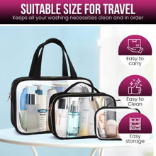 Load image into Gallery viewer, Transparent Travel Bags Set - Pink or Black