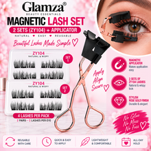 Load image into Gallery viewer, Glamza Magnetic Eyelash Applicator Tweezer in Rose Gold &amp; Optional Magnetic Eyelashes
