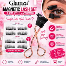 Load image into Gallery viewer, Glamza Magnetic Eyelash Applicator Tweezer in Rose Gold &amp; Optional Magnetic Eyelashes