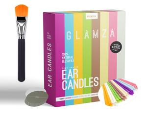 Glamza Premium Ear Candles - 16 Candles with Ear Protection Discs