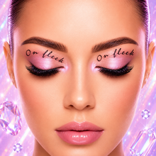 Load image into Gallery viewer, 100 Waterproof Eyebrow &amp; Body Tattoos – Long-Lasting Temporary Tattoo Words - 10 Sheets with Free UK Postage