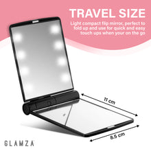 Load image into Gallery viewer, Glamza Portable 8 LED Light Makeup Mirror