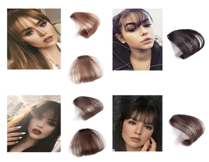 Glamza Clip In Hair Bangs With & Without Sideburns - Thinner Hair