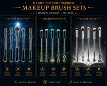 Load image into Gallery viewer, Harry Potter Inspired Makeup Brush Sets 5pc or 10pc - 3 Designs