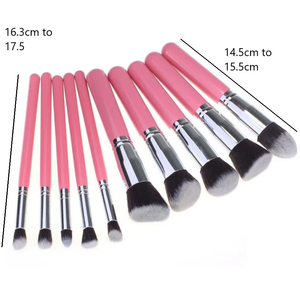 Glamza 10pc Brush Sets Pink or Blue