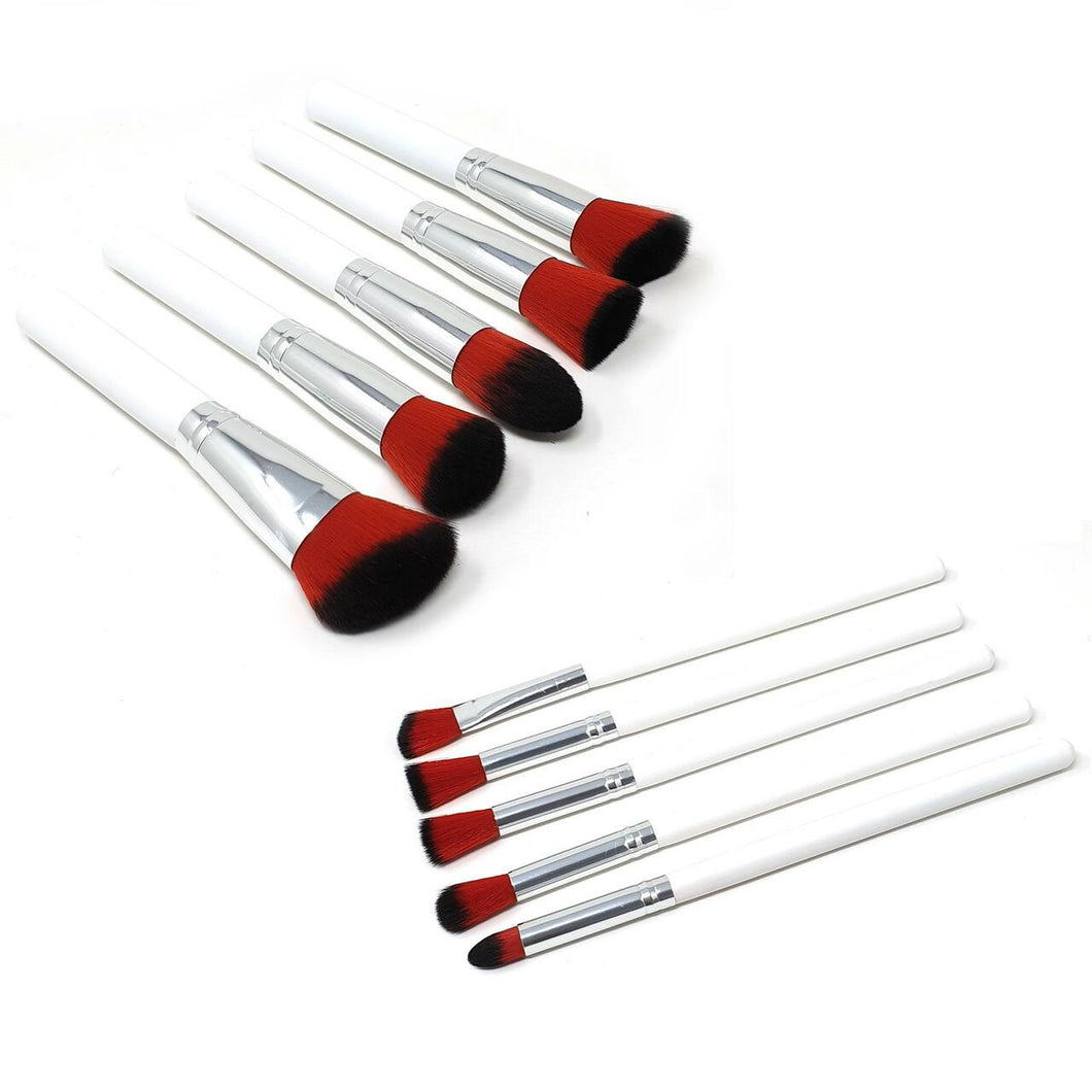 10pc Spectrum And Prism Coloured Make Up Brush Set